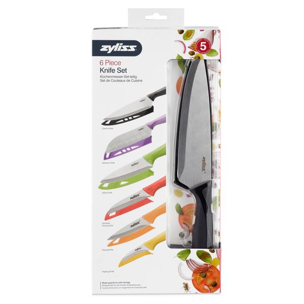 Zyliss 6pc Stainless Steel Knife Set